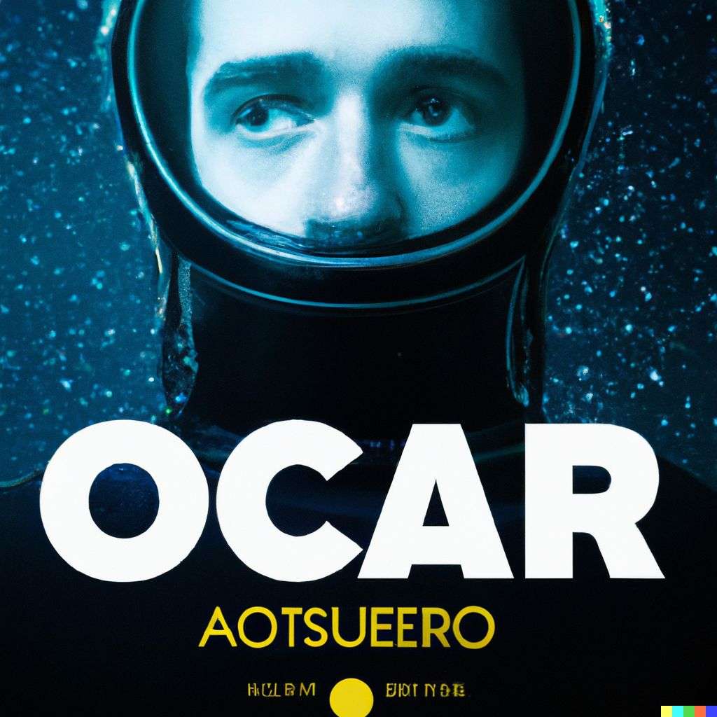 an astronaut, promotional poster for an Oscar-winning movie